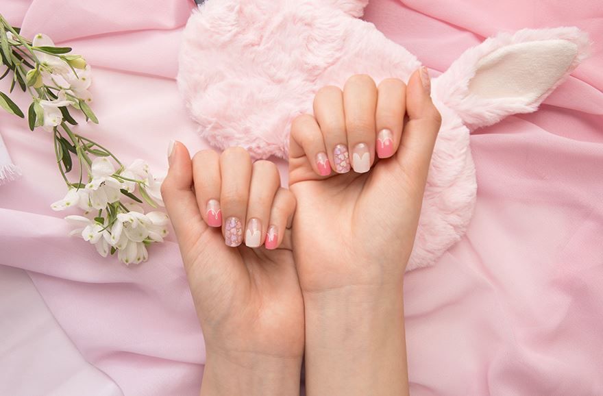  【美甲】輕鬆「貼」上便完成！浪漫櫻花、心形設計！12款韓國粉色系美甲貼合集！