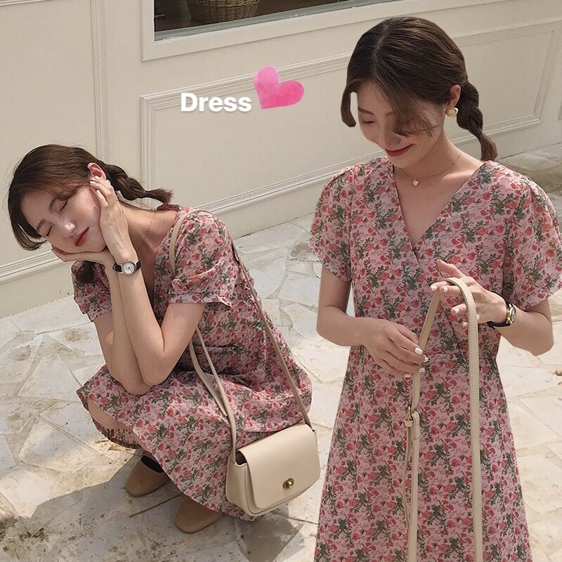 韓版新款氣質學生法式長裙子¥75