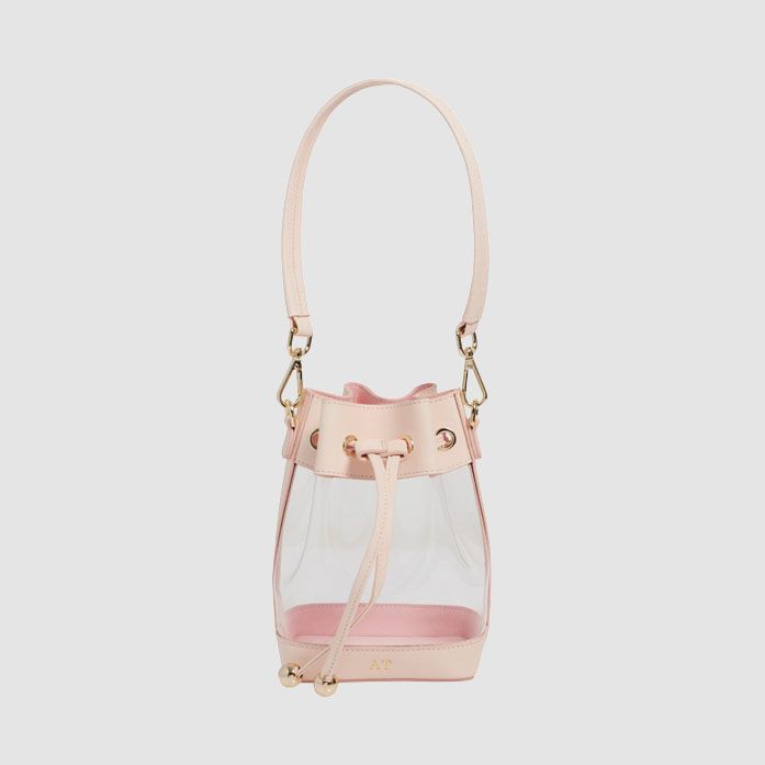 Pale Pink Clear Mini Bucket Bag
