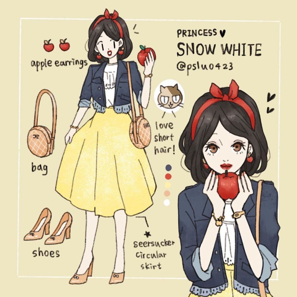 迪士尼公時尚主穿搭提案 Snow White - 《白雪公主》