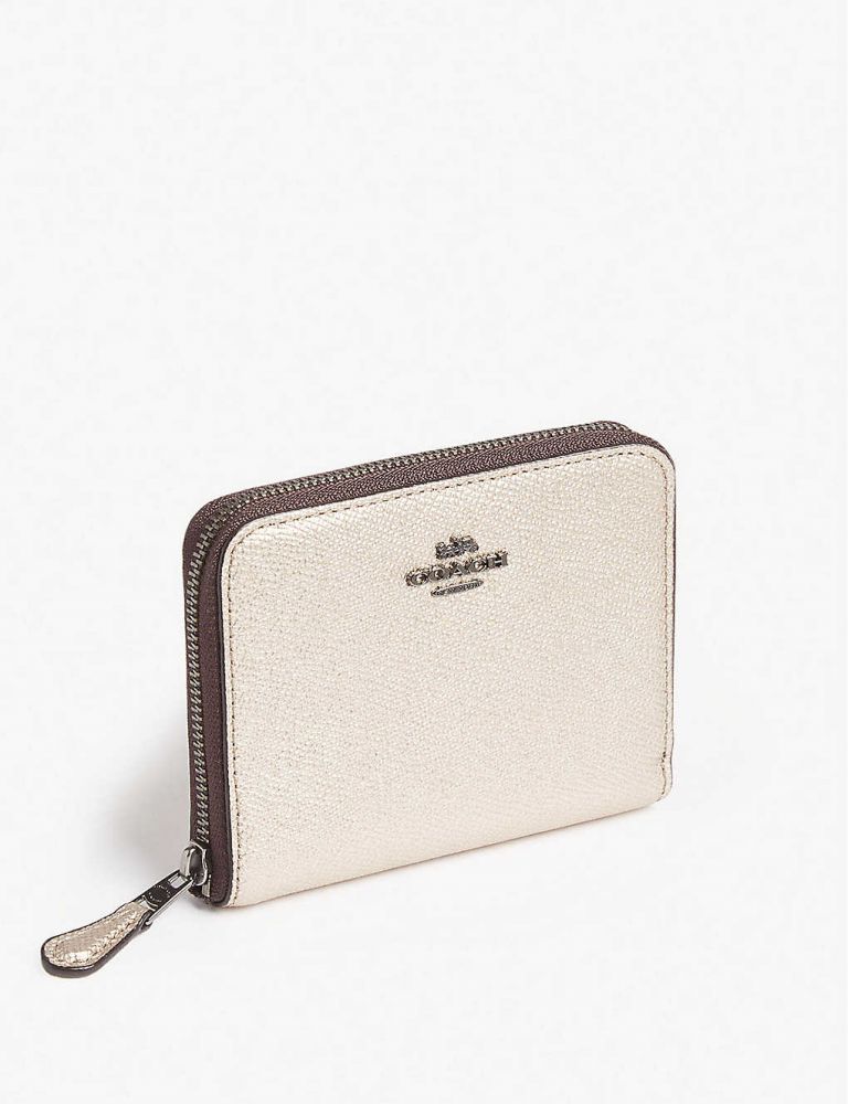 COACH Crossgrain leather zip-around wallet $430