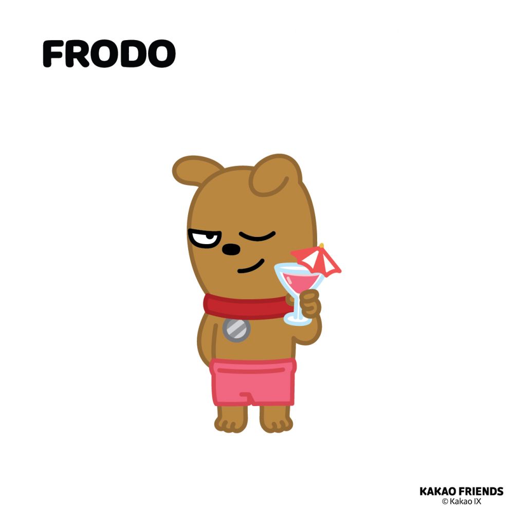 FRODO：粉紅泳褲造型