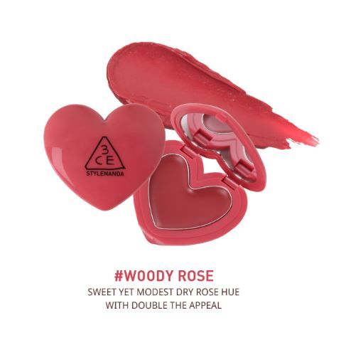 3CE HEART POT LIP #WOODY ROSE (7折後US$5.6)