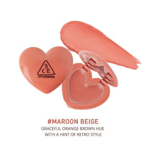 3CE HEART POT LIP #MAROON BEIGE (7折後US$5.6)