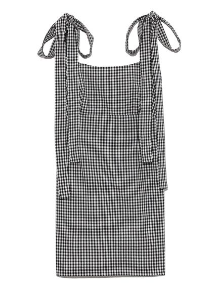 #3 SNIDEL蝴蝶結吊帶連身裙 - 原價：13,000 +稅；折扣價：7,800 +稅