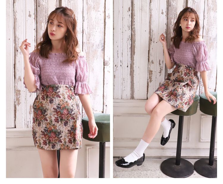 甜美修身泡泡袖襯衣 ¥ 206