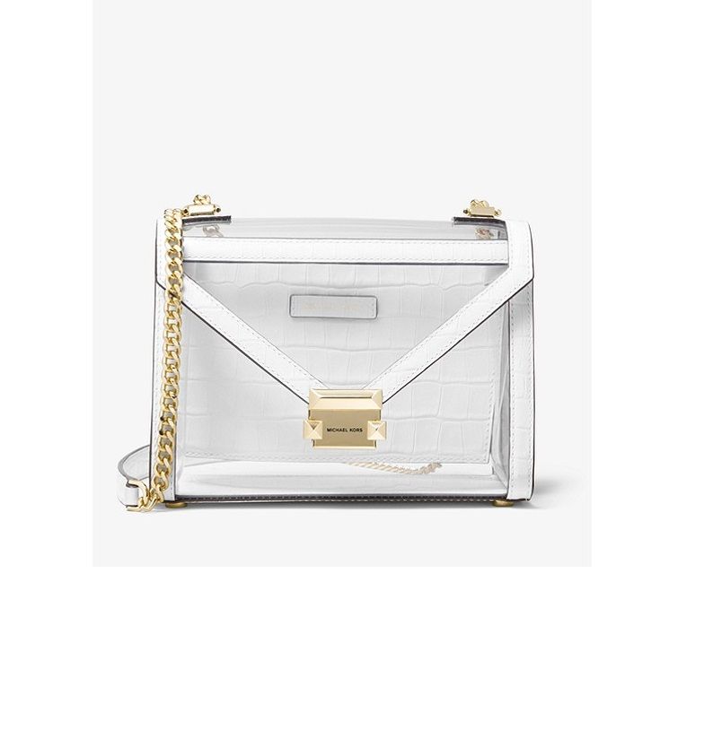Whitney Large Clear and Leather Convertible Shoulder Bag US$116.76