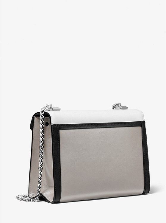 Whitney Large Tri-Color Leather Convertible Shoulder Bag US$146.02