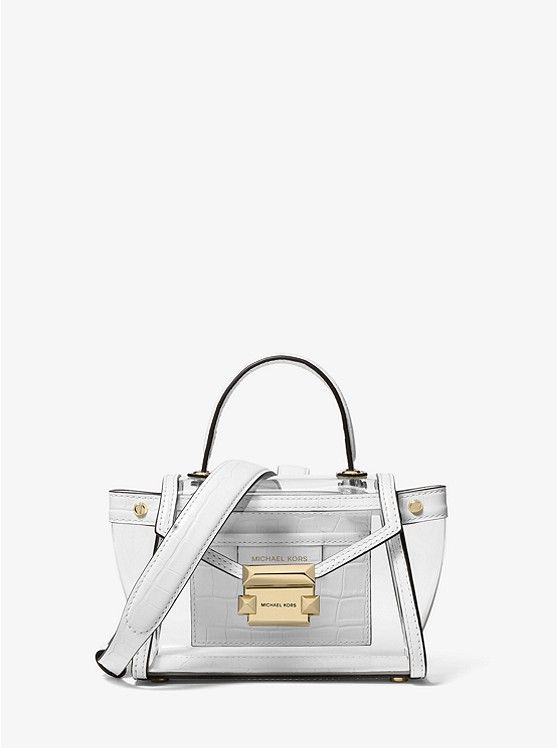 Whitney Mini Clear and Leather Satchel US$83.16