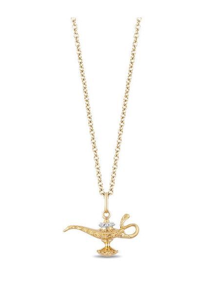 Enchanted Disney Jasmine Diamond Accent Filigree Lamp Pendant in 10K Gold - 19" (美元349.99，約爲港元2735)