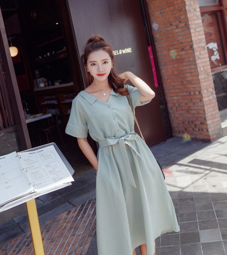 抹茶綠連衣裙 ¥ 118