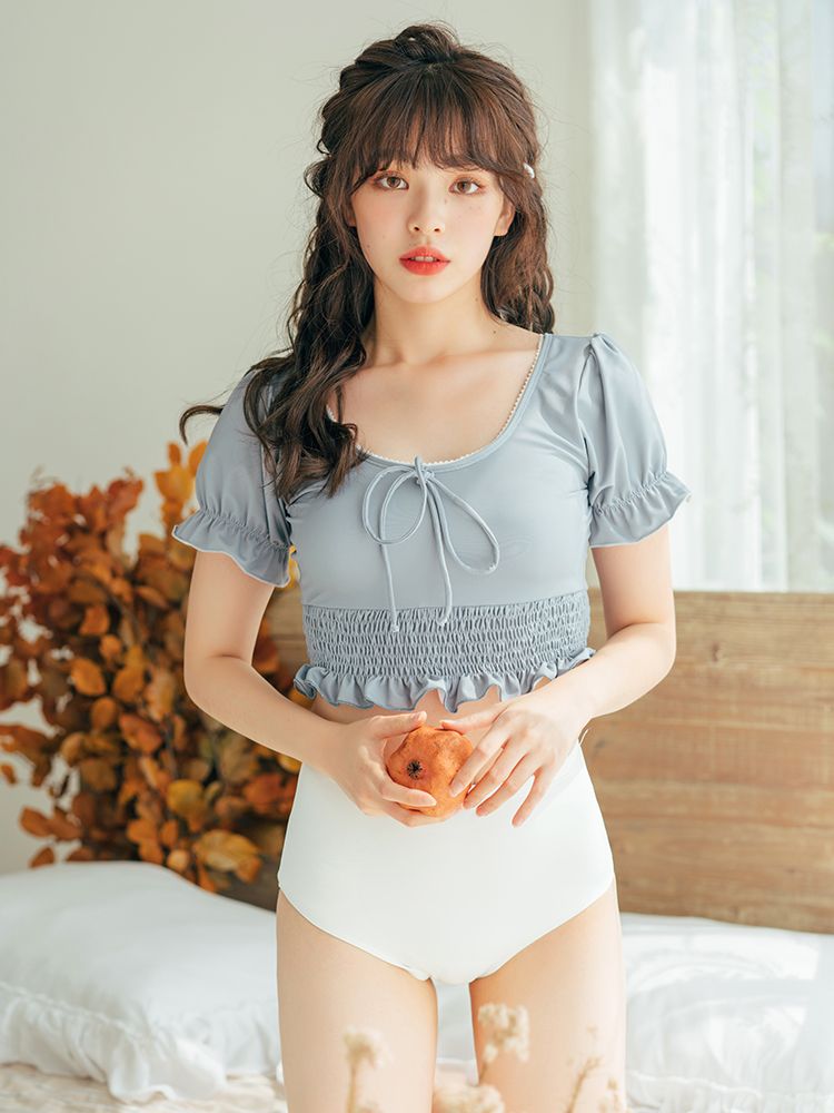 韓國顯瘦小清新裙式泳衣 ¥139