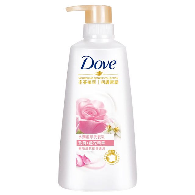 DOVE 水潤植萃洗髮乳－玫瑰精華
