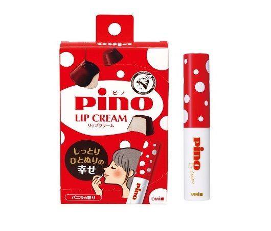 PINO LIP CREAM 香草朱古力雪糕味潤唇膏 (售價為648日元已連稅)
