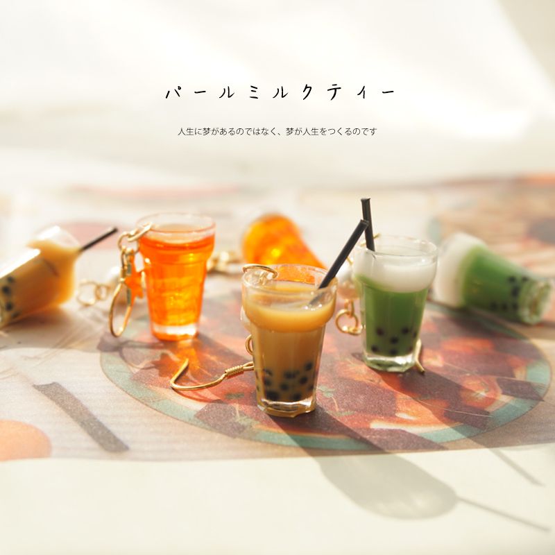 日系珍珠奶茶耳勾/耳夾¥28.80-30.80