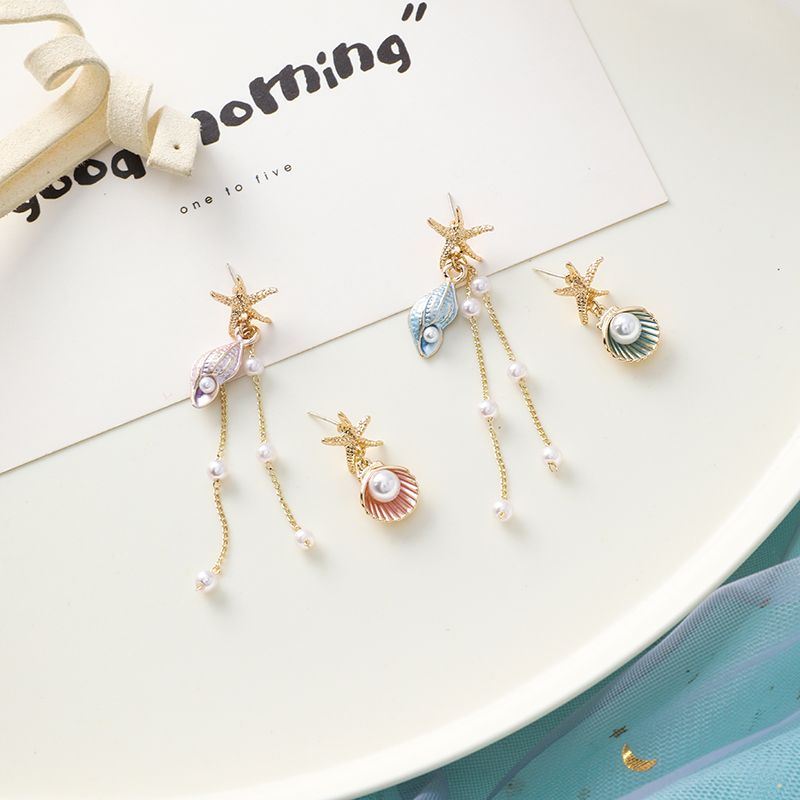 海星貝殼海螺流蘇耳環¥13.99