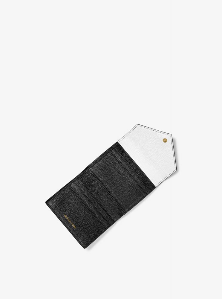 Medium Two-Tone Pebbled Leather Envelope Wallet US44.59