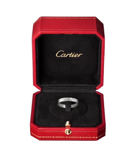 Cartier LOVE 結婚戒指18K白色黃金 HKD8600