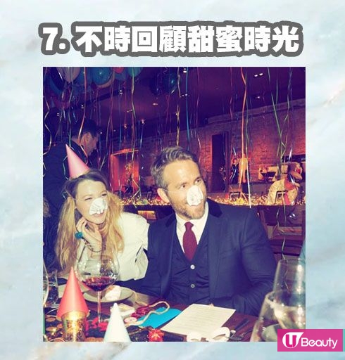 有一年生日，Blake Lively特地與Ryan Reynolds回到他們相戀的餐廳慶祝，讓Ryan Reynolds超級感動！不時回顧甜蜜的時光，可以讓大家拾回當初的回憶和感覺，為關係加添浪漫與感動，令感情持續升溫！