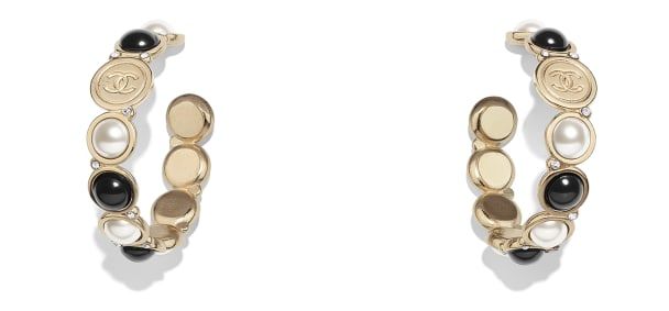 CHANEL耳環  金屬/琉璃珠/人造珍珠及水鑽 (售價台幣NT$17,800，約港幣4,463元)