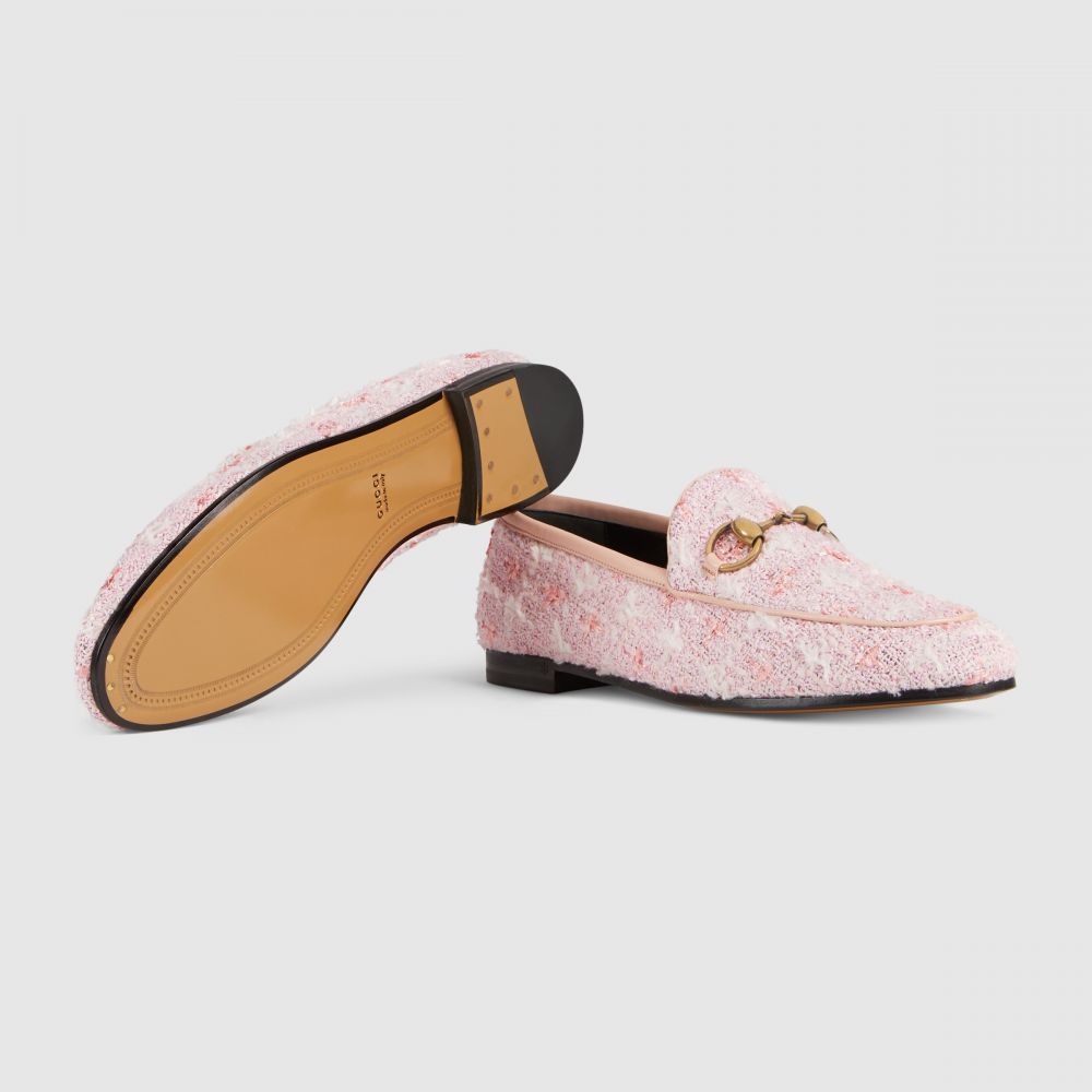 Gucci Jordaan粗花呢樂福鞋（淺粉紅色）港元$ 6,500