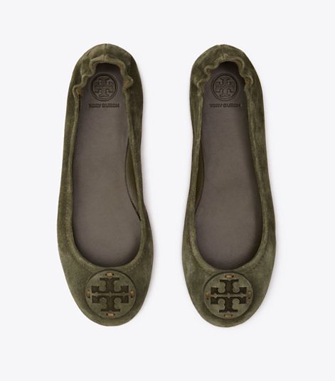 MINNIE TRAVEL BALLET FLAT, SUEDE LOGO（Leccio）美元$228
