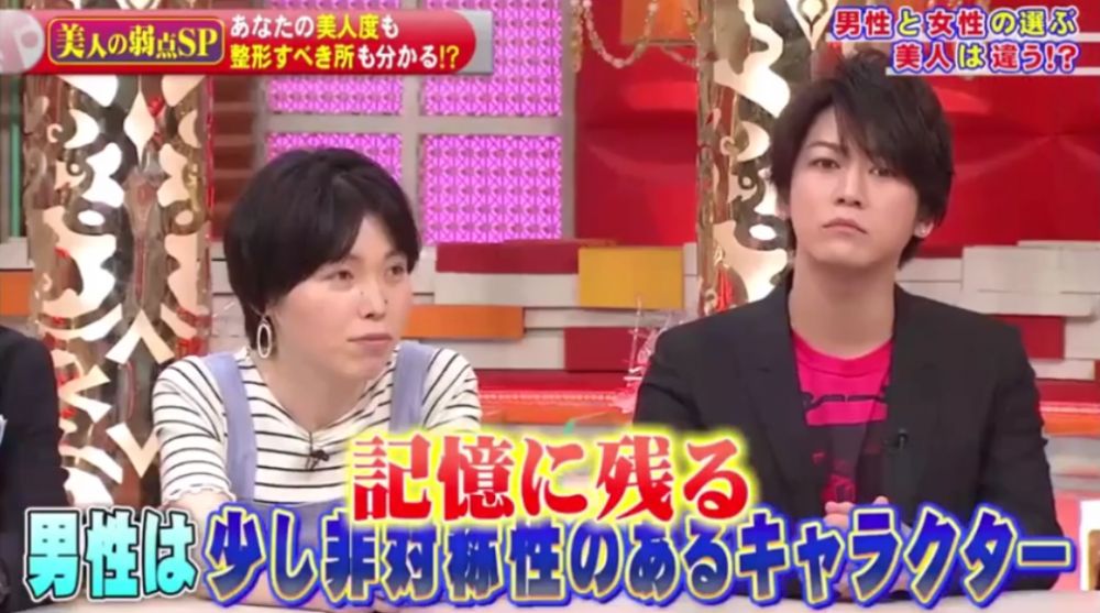 另外專家亦指，男生普遍認為面相不對稱的女生較有魅力，較易對其留下深刻的印象！