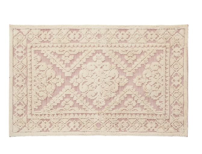 francfranc RUELI MAT PINK 港幣300，這款是棉質的毛氈，粉紅色的底色加上蕾絲圖案，相信會是不少女生喜歡的單品之一。