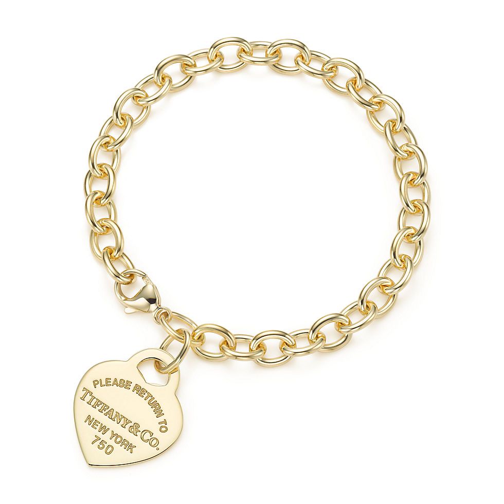 Return to Tiffany® Medium Heart Tag Bracelet in 18k Gold