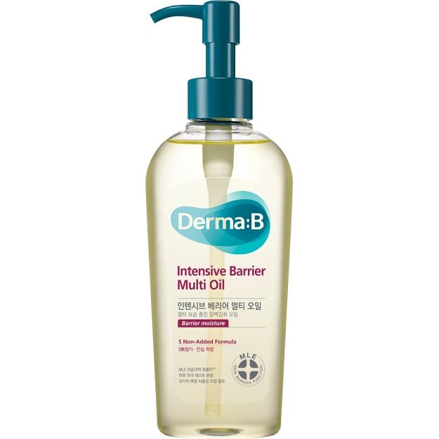【Derma.B Intensive Barrier Multi Oil 205ml 售價：₩15,000】 多功能精華油，可用於身體及臉部肌膚、指甲、頭髮部位，具有保濕、舒緩和修復作用。可代替矽油作為護髮精華油，適合極端損傷頭髮，建議在晚上或乾髮時使用。