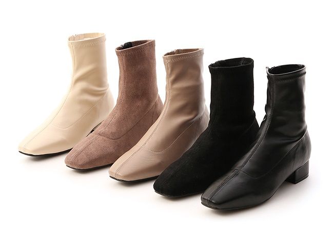 人氣指標．素面車線方頭低跟襪靴（原價NT$1,980，現特價NT$1,380，約HK$355）