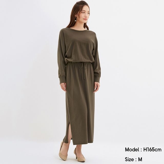 針織連衣裙 34 BROWN（¥2,990未連稅）
