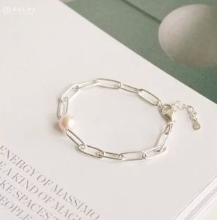 韓-全純銀 氣質珍珠手鍊｜手鍊 （售價為港幣$200.33)