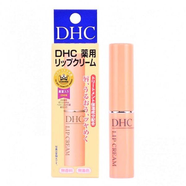 【第4位DHC Lip Cream容量：1.5g | 價格：608円】富含近似保護肌膚皮脂的油脂成分，快速滲透滋潤雙唇，即使在1小時後嘴唇仍保持良好的水分。（保濕力：B；成分：A；黏膩度：B 銀珠數目 79個）