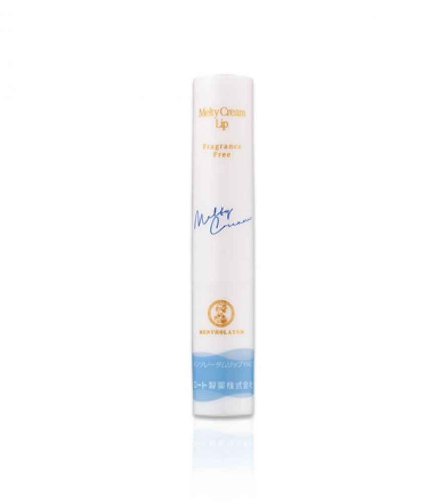  4. Mentholatum Melty Lip Cream Fragrance Free SPF25 PA++++ (售價日元450円不含稅) 滋潤雙唇的同時也有淡化唇紋的效果，無香料，適合敏感肌使用。