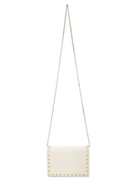 White Valentino Garavani Mini Rockstud Bag(原價$8700，折後$6003)