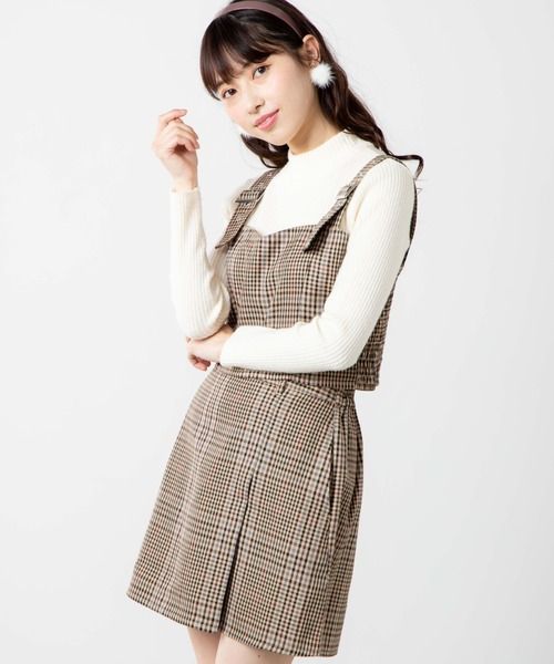 格紋連身裙(減價後日元1,979連稅)