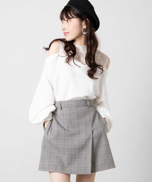 格紋短裙(減價後日元1,979連稅)
