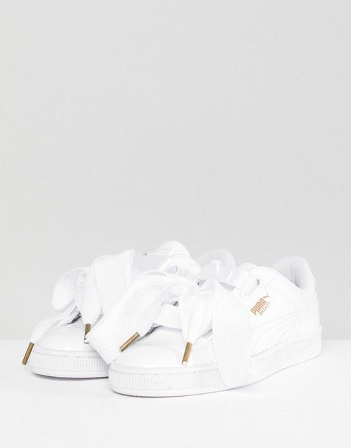 Basket Heart Trainers In Patent White(原價$740.74，折後$444.44)
