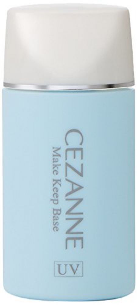 5. CEZANNE Make Keep Base UV Light Blue SPF28  PA ++   （售價日元600円未含稅/50ml） 能吸收導致脫妝的皮脂。清爽不黏膩的觸感，長時間維持剛上好粉底時的美麗妝感。淡藍色能提亮膚色。