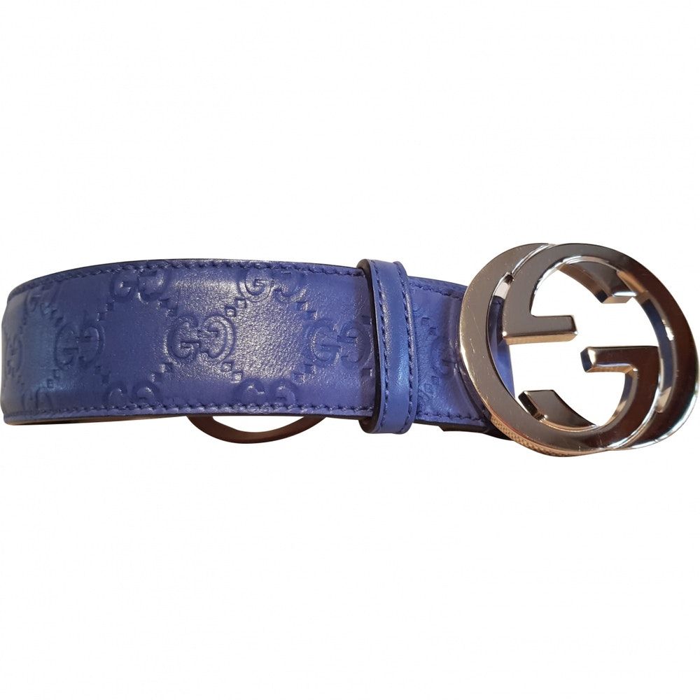 GUCCI Interlocking Buckle leather belt