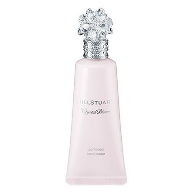 7. Jill Stuart Crystal Bloom Perfumed Hand Cream (40g)：這款潤手霜集合多種護膚精油，￼包括雪絨花、玫瑰萃取精華等，不但會散發出清新怡人的花果香氣，而且亦可令雙手肌膚保持水潤通透。