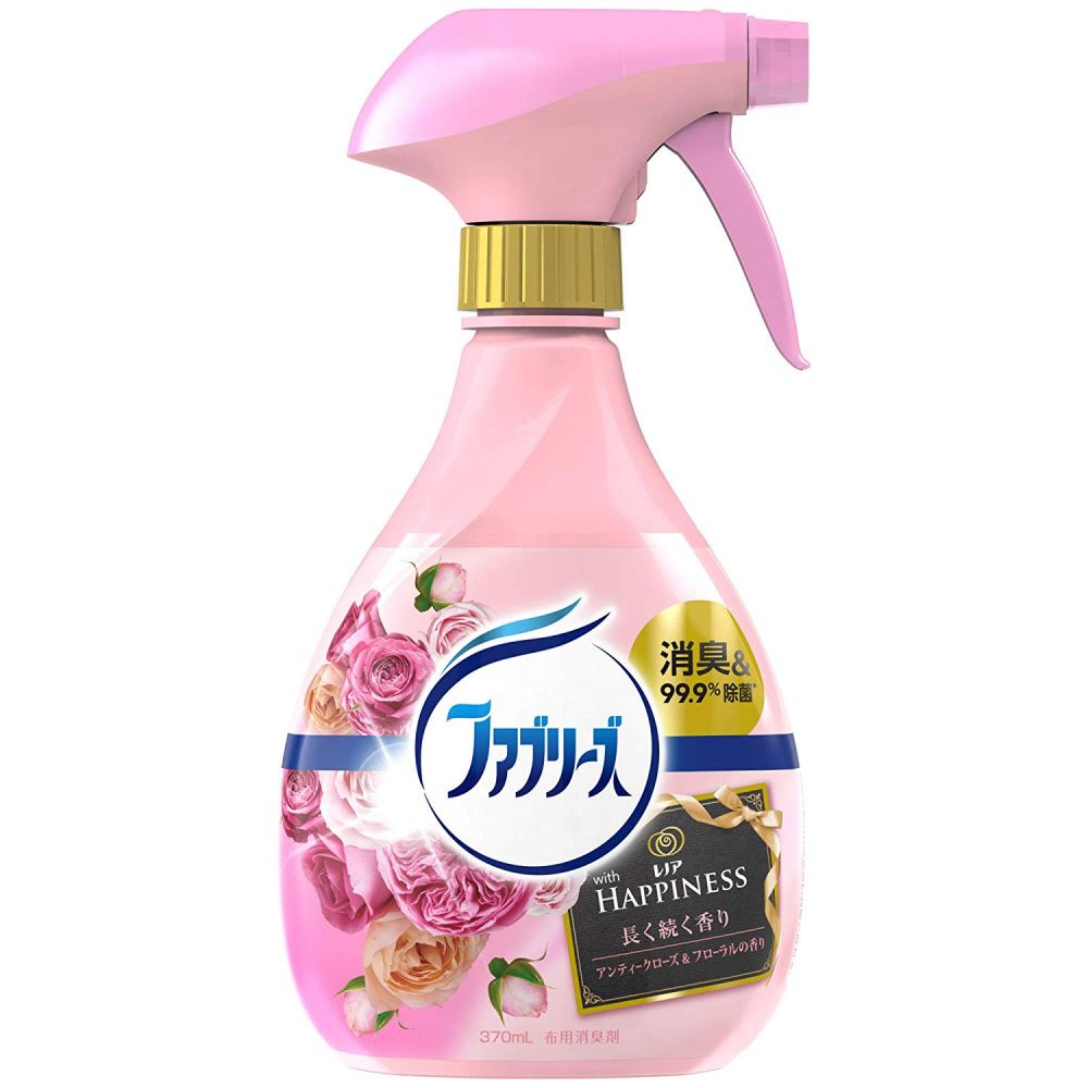 P&G Febreze with Lenor 消臭噴霧 #ANTIQUE ROSE & FLORAL 370ml (日元548ml円未連稅) 提取玉米由來成分,含消臭離子,可分解體味和油脂、異味。可直接用於接觸皮膚的衣物和床上用品,以及難以清洗的布製品,進行消毒和除臭。 P&G Febreze with Lenor 消臭噴霧 #ANTIQUE ROSE & FLORAL 370ml (日元548ml円未連稅) 提取玉米由來成分,含消臭離子,可分解體味和油脂、異味。可直接用於接觸皮膚的衣物和床上用品,以及難以清洗的布製品,進行消毒和除臭。以及難以清洗的布製品,進行消毒和除臭。