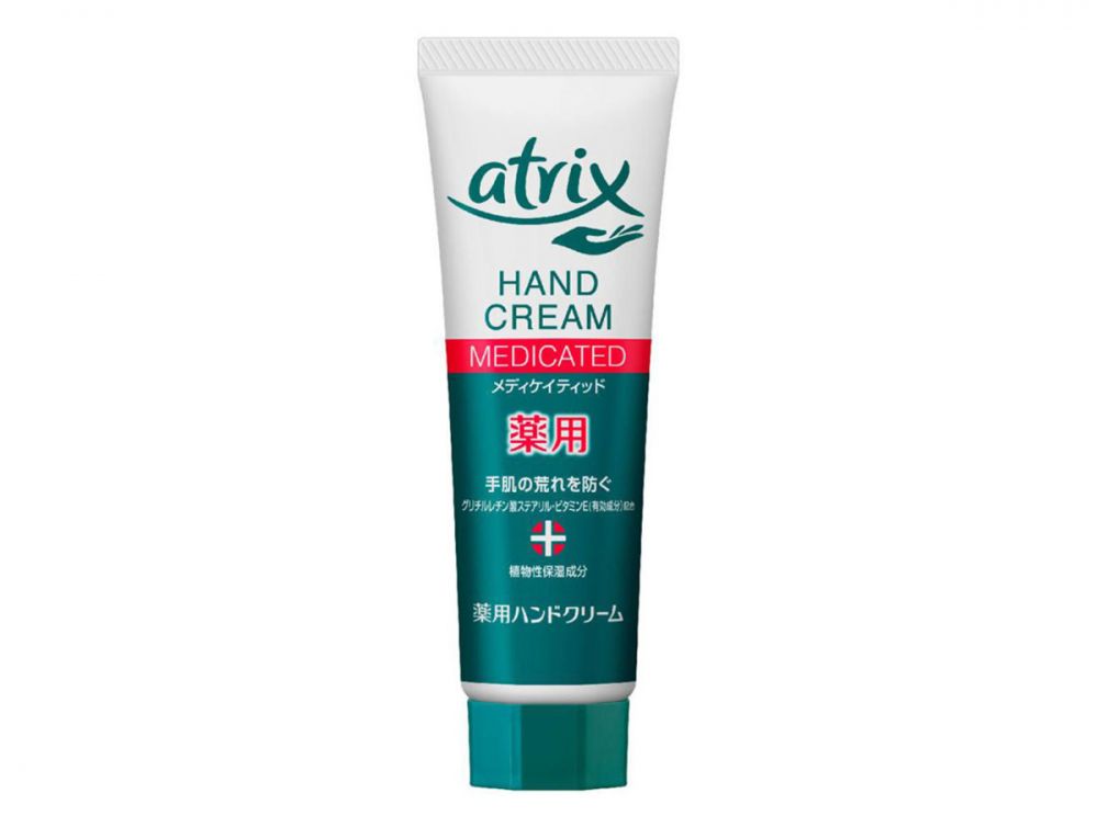 【第3位 Atrix Medicated Hand Cream 50g | 價格：489円】A+級的保濕效果，濃稠的乳霜質地，能牢固地覆蓋手部肌膚，防止水分流失。平滑地貼合在皮膚上，不粘膩，使用感優秀，但包含乙醇。 （保濕力：A+；耐溫水性：B；使用感：A；成分：B）