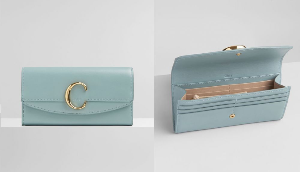 CHLOÉ LONG WALLET丨HK$ 4,100  Chloé系列長款女士錢包，選用光面小牛皮裁製。時尚翻蓋設計，嵌入奢華標誌性的「C」字標誌。