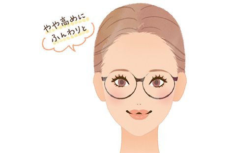 如果眼鏡的高度多於1/3，可能會令臉部看起來窄小，化妝時可將眉毛畫淺一點，胭脂塗於較高的位置，平衡臉部的比例。