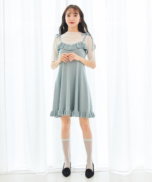 吊帶針織連衣裙  (日元8,789連稅)