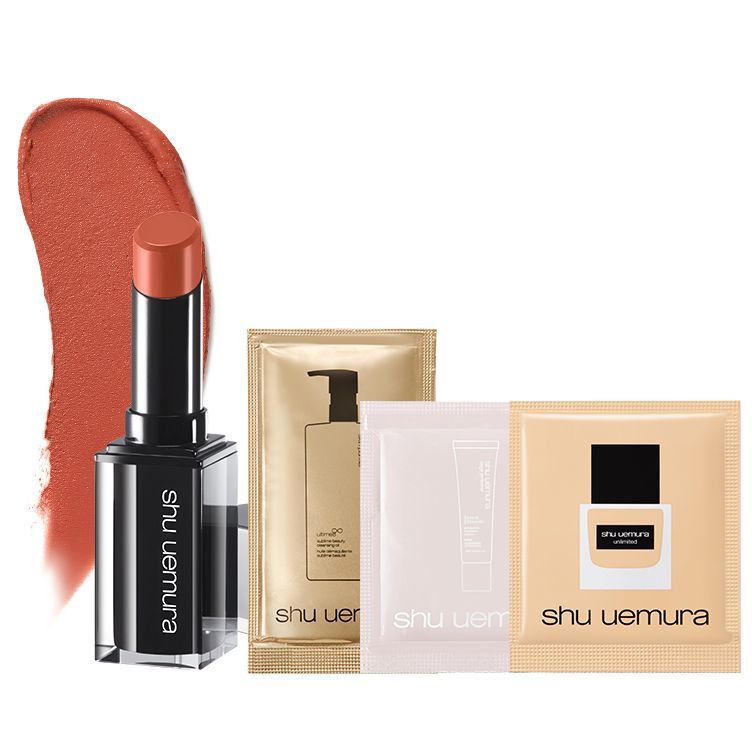 4.無色限唇膏套裝 #M OR584 (HK$230,價值HK$263):無色限柔霧唇膏#M OR584、ultime8 黃金琥珀潔顏油試用裝 (4ml) 、水潤隔離防曬底霜試用裝 (1ml) 、unlimited 無限輕透持妝粉底液試用裝 (1ml) 4.無色限唇膏套裝 #M OR584 (HK$230,價值HK$263):無色限柔霧唇膏#M OR584、ultime8 黃金琥珀潔顏油試用裝 (4ml) 、水潤隔離防曬底霜試用裝 (1ml) 、unlimited 無限輕透持妝粉底液試用裝 (1ml)