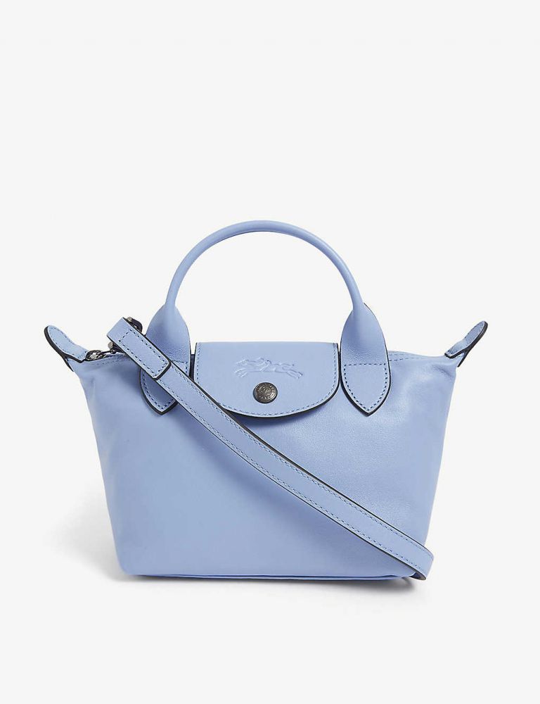 8. LONGCHAMP Le Pliage mini leather tote bag （Color：BLUE） 售價 $2050 | 香港售價 $4050