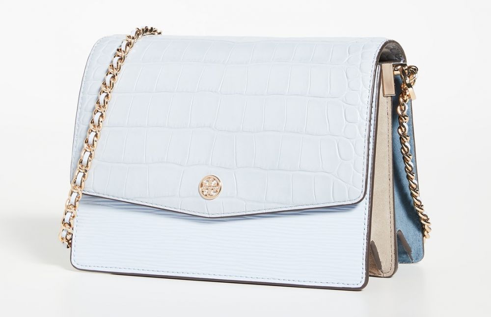 Tory Burch - Robinson Embossed Colorblock Shoulder Bag  原價HK$3,705 | 優惠價HK$2,593